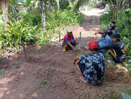 Persiapan pemasangan Gorong² dan semenisasi Gang Sumber air RT 09 (28/11/2025)
